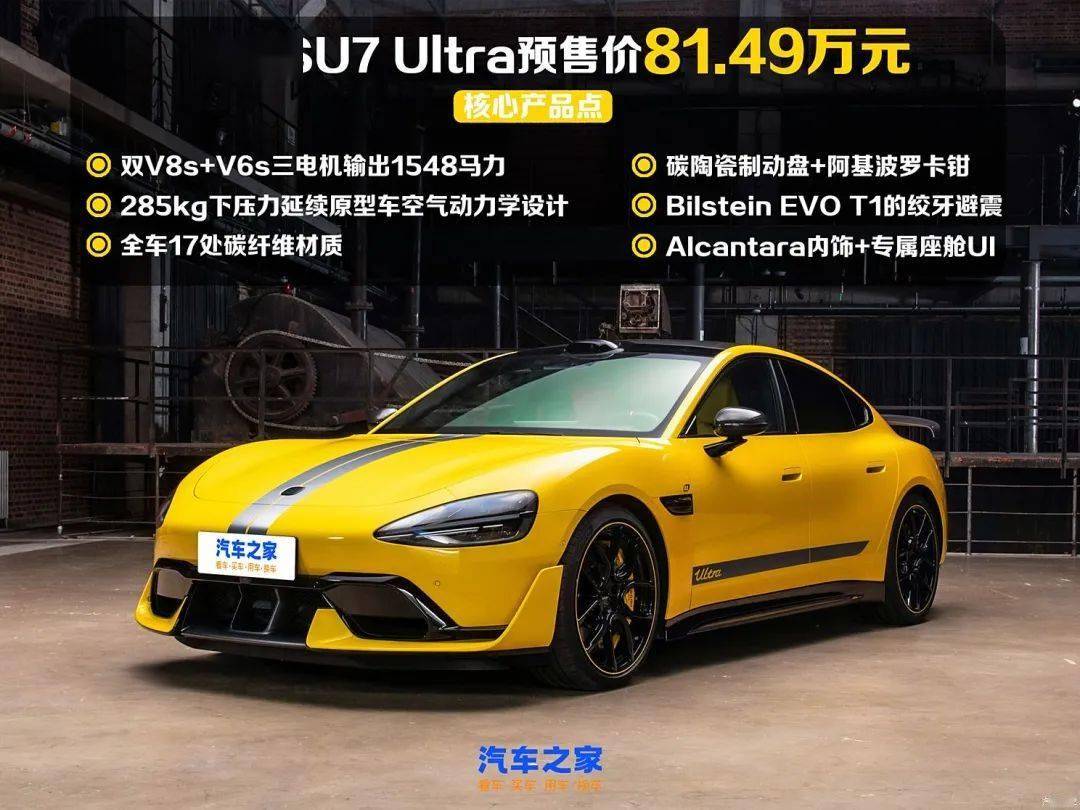 小米SU7 Ultra将2月底上市 年销售目标1万辆